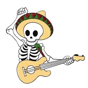 🇲🇽 Fiesta Skeleton Guitarist Pin